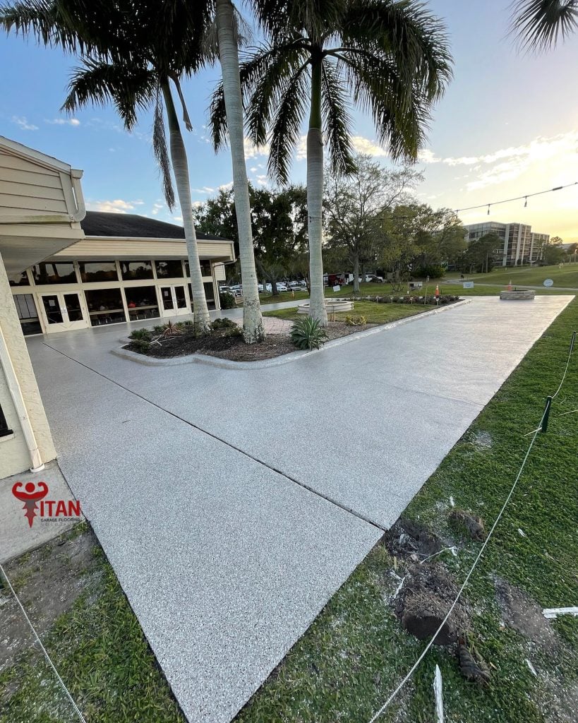 Concrete Coated Patio Flooring by Titan Flooring Solutions