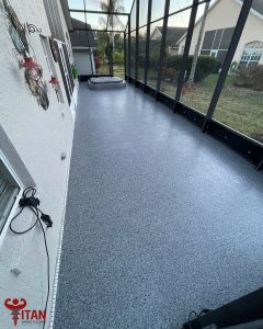 Completed Outdoor Living Patio in Tampa by Titan Flooring Applications